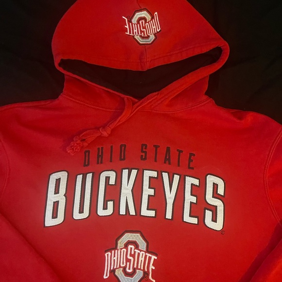 #200 Ohio State buckeyes Scarlet and gray college hoodie - Picture 4 of 15